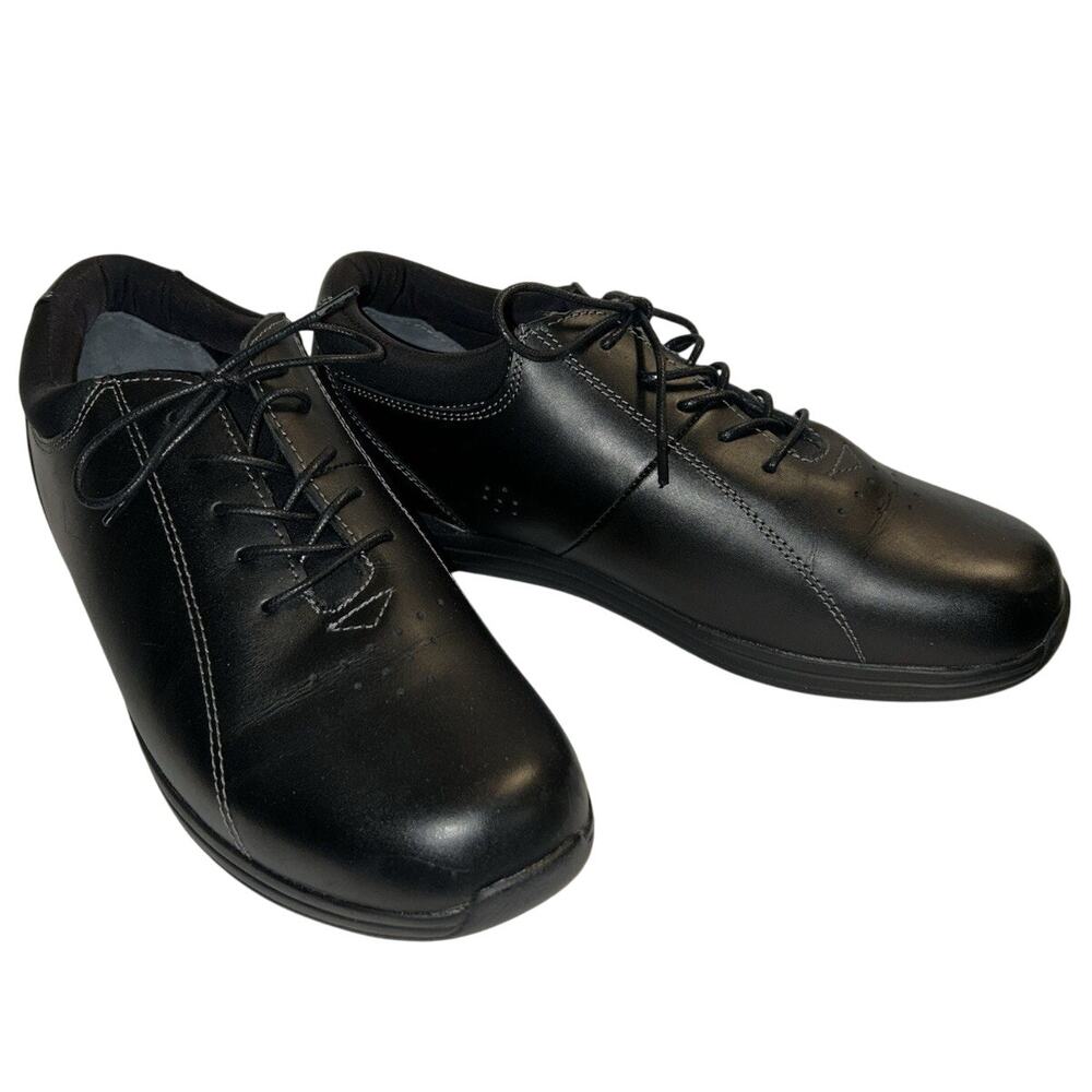 Drew Tulip Women’s Black Leather Sneakers Comfort Shoes 10202-12 Size 10.5